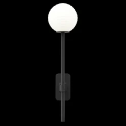 Astro Tacoma Single Grande Váglampe Mat Sort & Rillet Skárm Opal