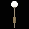 Astro Tacoma Single Grande Váglampe Antik Messing & Rillet Skárm Opal