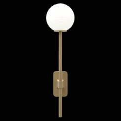 Astro Tacoma Single Grande Váglampe Antik Messing & Rillet Skárm Opal