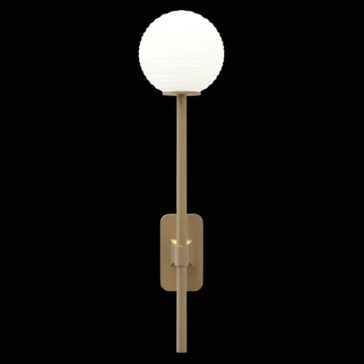 Astro Tacoma Single Grande Váglampe Antik Messing & Rillet Skárm Opal