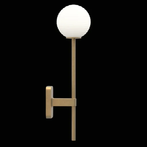 Astro Tacoma Single Grande Váglampe Antik Messing & Rillet Skárm Opal