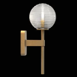 Astro Tacoma Single Váglampe Antik Messing & Rillet Skárm Transparent