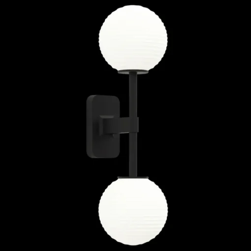 Astro Tacoma Twin Váglampe Mat Sort & Rillet Skárm Opal