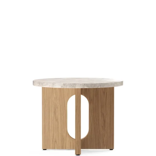Audo Androgyne Rundt Sofabord Natur Eg/ Kunis Breccia