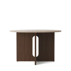 Audo Androgyne SpisebordØ120 cm Mørk Bejdset Egetrá/Kunis Breccia Sand