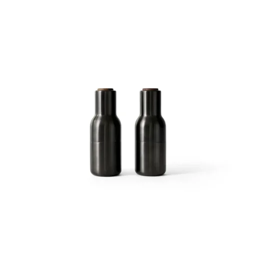 Audo Bottle Grinder Sát af 2 Bronzed Messing/Valnød