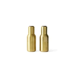 Audo Bottle Grinder Sát af 2 Børstet Messing/Valnød