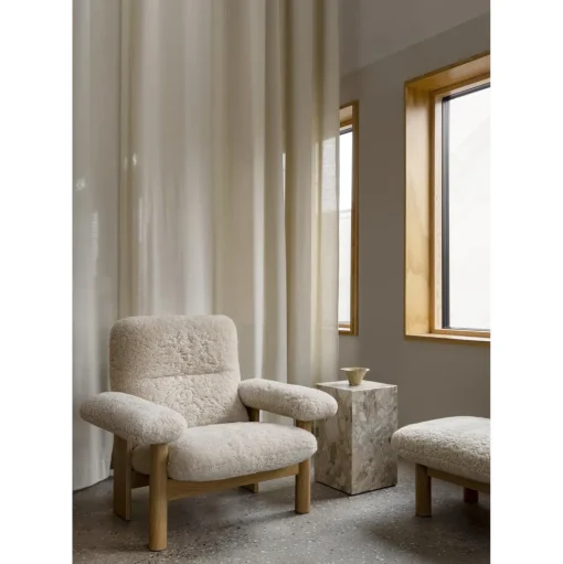 Audo Brasilia Lánestol Natural Eg/Sheepskin Curly