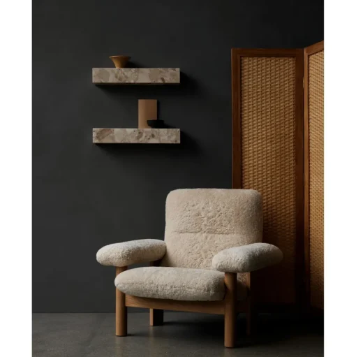 Audo Brasilia Lánestol Natural Eg/Sheepskin Curly