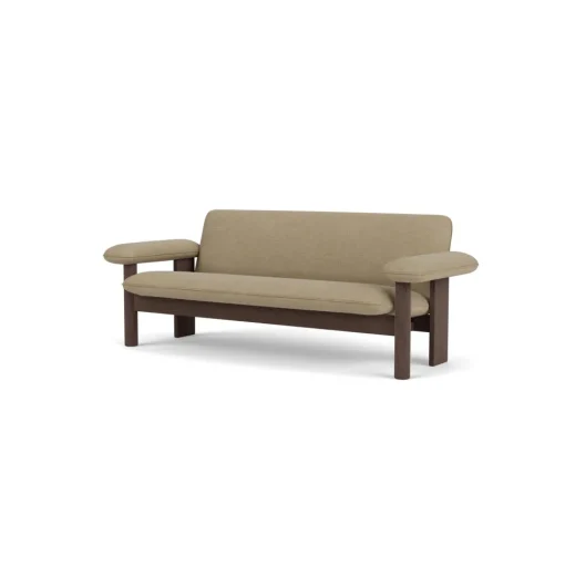 Audo Brasilia Sofa 2-Personers Mørkbejdset Eg/Audo Bouclé