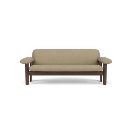 Audo Brasilia Sofa 2-Personers Mørkbejdset Eg/Audo Bouclé