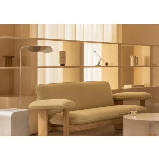 Audo Brasilia Sofa 2-Personers Mørkbejdset Eg/Audo Bouclé