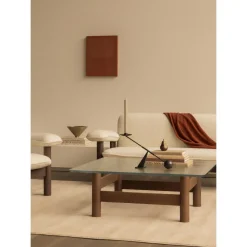 Audo Brasilia Sofabord Mørkbejdset Eg/Glas