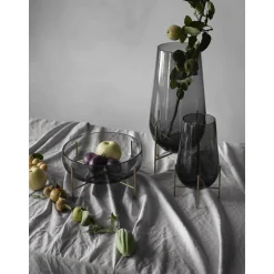 Audo Echasse Vase Lille Amber/ Bronzeret Messing