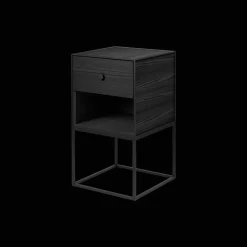 Audo Frame Skab 35 med 1 Skuffe Sortfarvet Ask