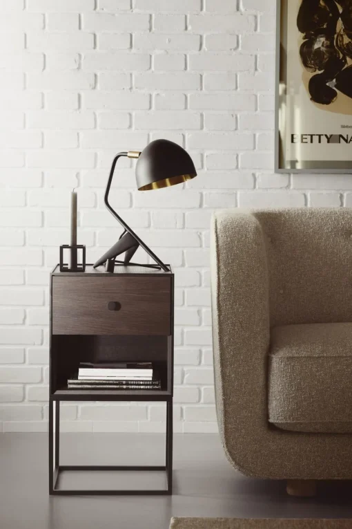 Audo Frame Skab 35 med 1 Skuffe Røget Eg
