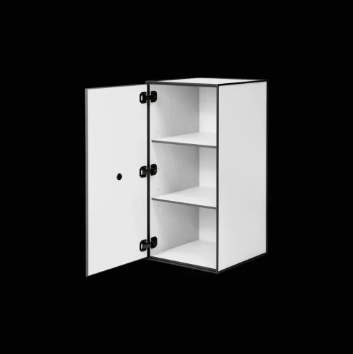 Audo Frame Skab 70 med Låge & 2 Hylder Hvid