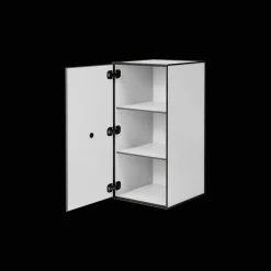 Audo Frame Skab 70 med Låge & 2 Hylder Lys Grå