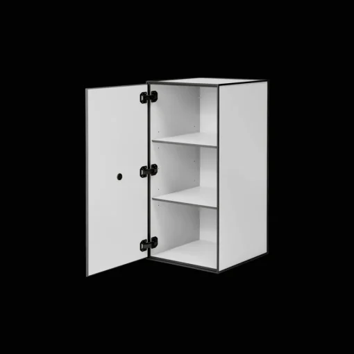 Audo Frame Skab 70 med Låge & 2 Hylder Lys Grå