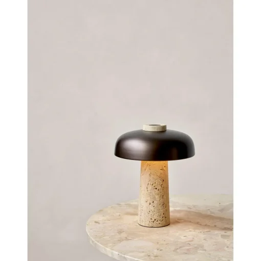 Audo Harbour Column Sofabord Sort / Charcoal Linoleum