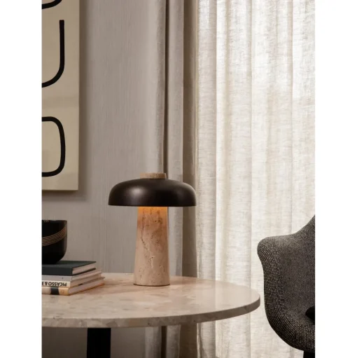 Audo Harbour Column Sofabord Sort / Charcoal Linoleum