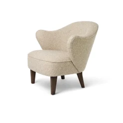 Audo Ingeborg Lánestol Mørkbejdset Eg/Vegetabilske Knapper/0001 Beige