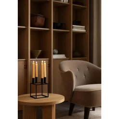 Audo Ingeborg Lánestol Mørkbejdset Eg/Vegetabilske Knapper/0001 Beige