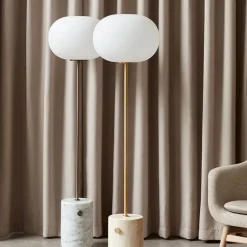 Audo JWDA Gulvlampe Travertin Marmor & Messing