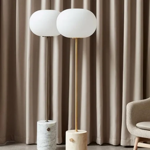Audo JWDA Gulvlampe Travertin Marmor & Messing