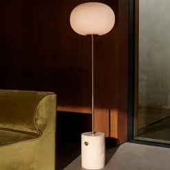 Audo JWDA Gulvlampe Travertin Marmor & Messing