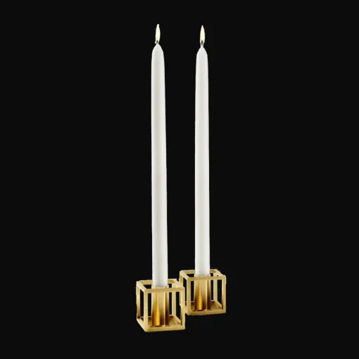 Audo Kubus Micro Lysestage Gold Plated 2 Stk.