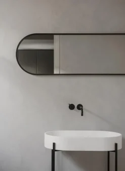 Audo Norm Vág Spejl Oval Sort