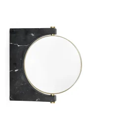 Audo Pepe Marmor Spejl Vág Messing/ Nero Marquina Marmor