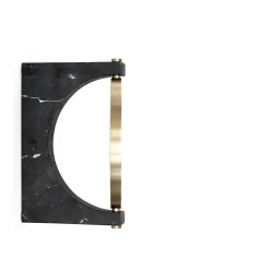 Audo Pepe Marmor Spejl Vág Messing/ Nero Marquina Marmor