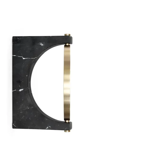 Audo Pepe Marmor Spejl Vág Messing/ Nero Marquina Marmor