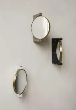 Audo Pepe Marmor Spejl Vág Messing/ Nero Marquina Marmor