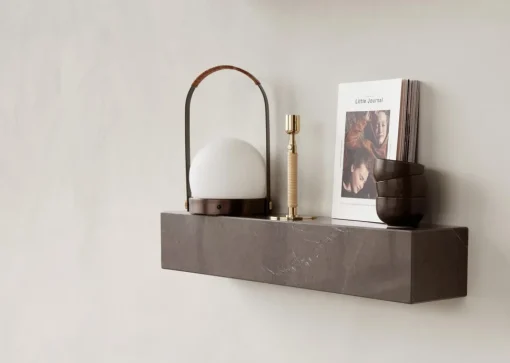 Audo Plinth Hylde Brun/Grå Kendzo Marmor