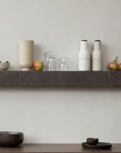 Audo Plinth Hylde Brun/Grå Kendzo Marmor