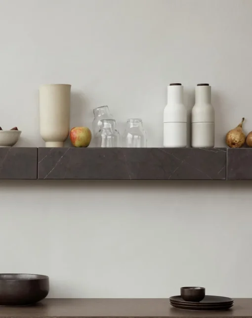 Audo Plinth Hylde Brun/Grå Kendzo Marmor