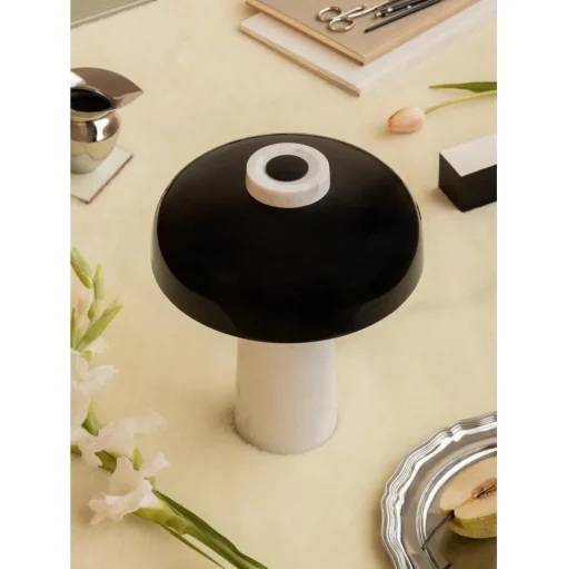 Audo Reverse Bordlampe Carrara/Sort