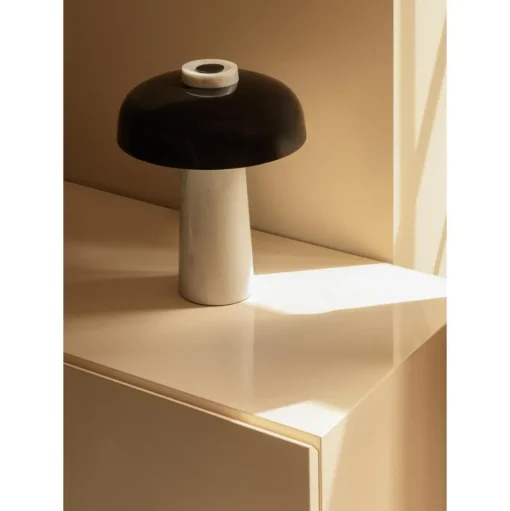 Audo Reverse Bordlampe Carrara/Sort