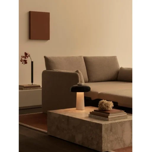 Audo Reverse Bordlampe Carrara/Sort