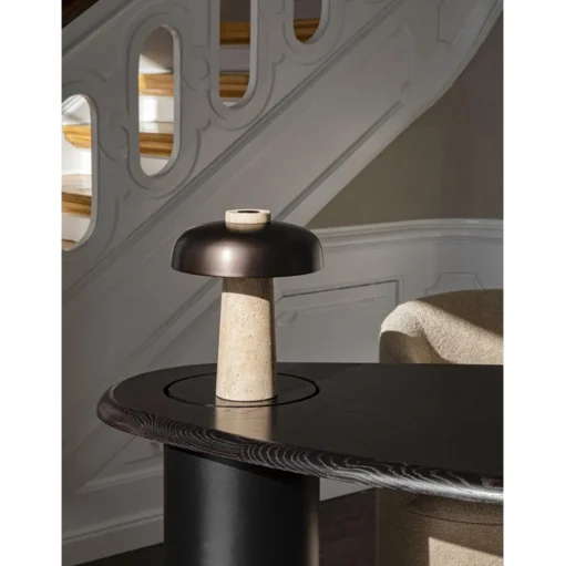 Audo Reverse Bordlampe Carrara/Sort