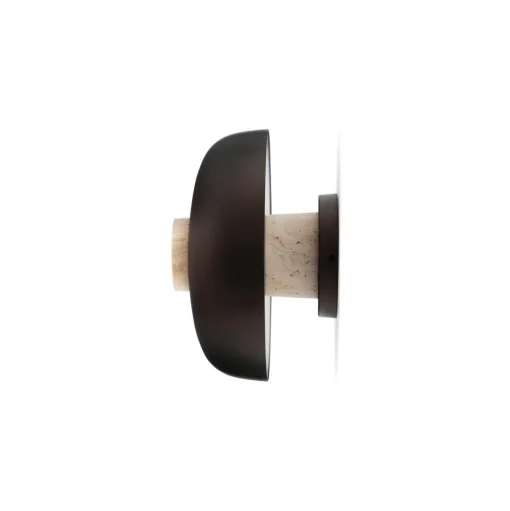 Audo Reverse Váglampe Hardwired Sand Travertin/Bruneret Aluminium