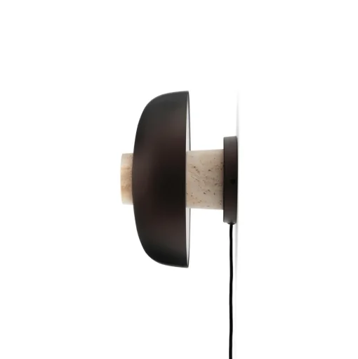 Audo Reverse Váglampe Sand Travertin/Bruneret Aluminium
