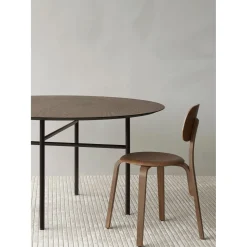 Audo Snaregade Spisebord RundtØ138 Sort & Mørkbejdset Eg