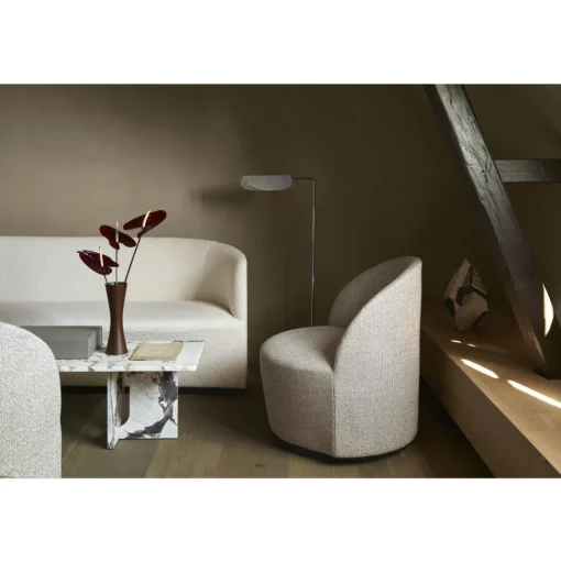 Audo Tearoom Lánestol Med Swivel Guld/Audo Bouclé