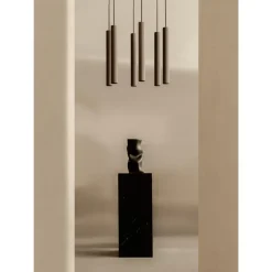 Audo Tubulaire Lysekrone 38 Aluminium/Anodiseret Bronze