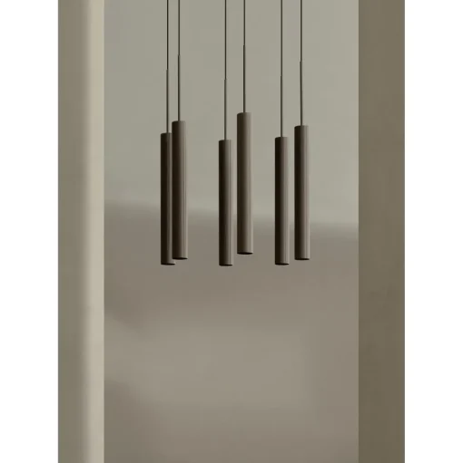 Audo Tubulaire Pendel H48 Aluminium/Anodiseret Bronze