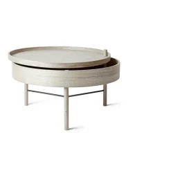 Audo Turning SofabordØ65 Hvid Eg